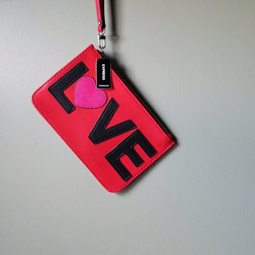 Express Women's Wristlet in Red "L♡VE"